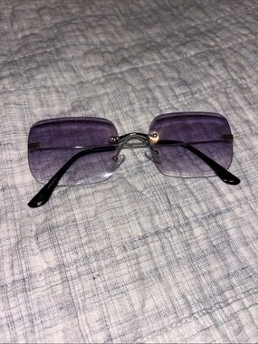 Urban Outfitters Rimless Sunglasses with Purple Lenses